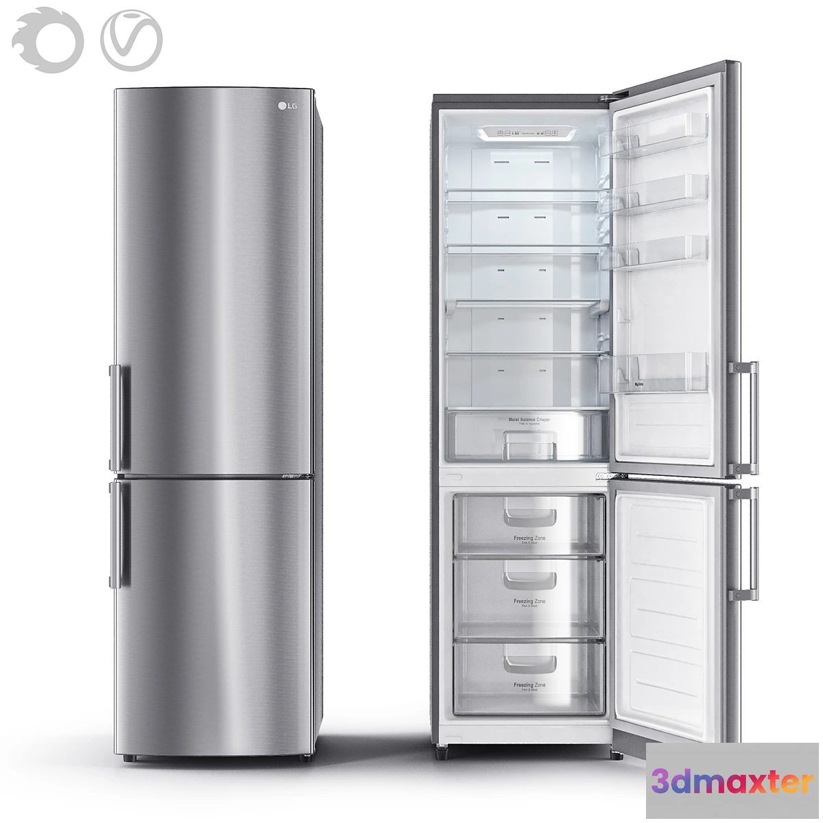 1394796 - LG GA-B489 fridge 3D Max
