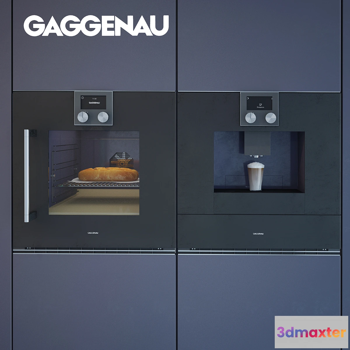 1399226 - Oven and coffee maker Gaggenau 3D Max