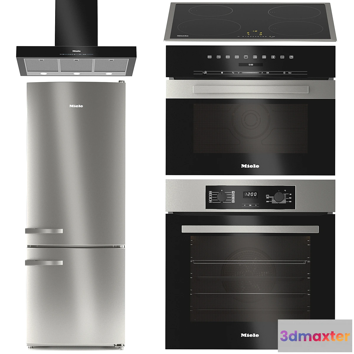 1402926 - Miele kitchen appliances set 3 3D Max