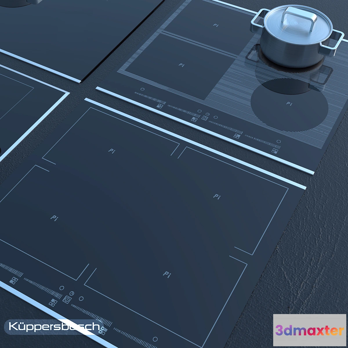 1406188 - kueppersbusch hob Induktion - Gas 04 3D Max