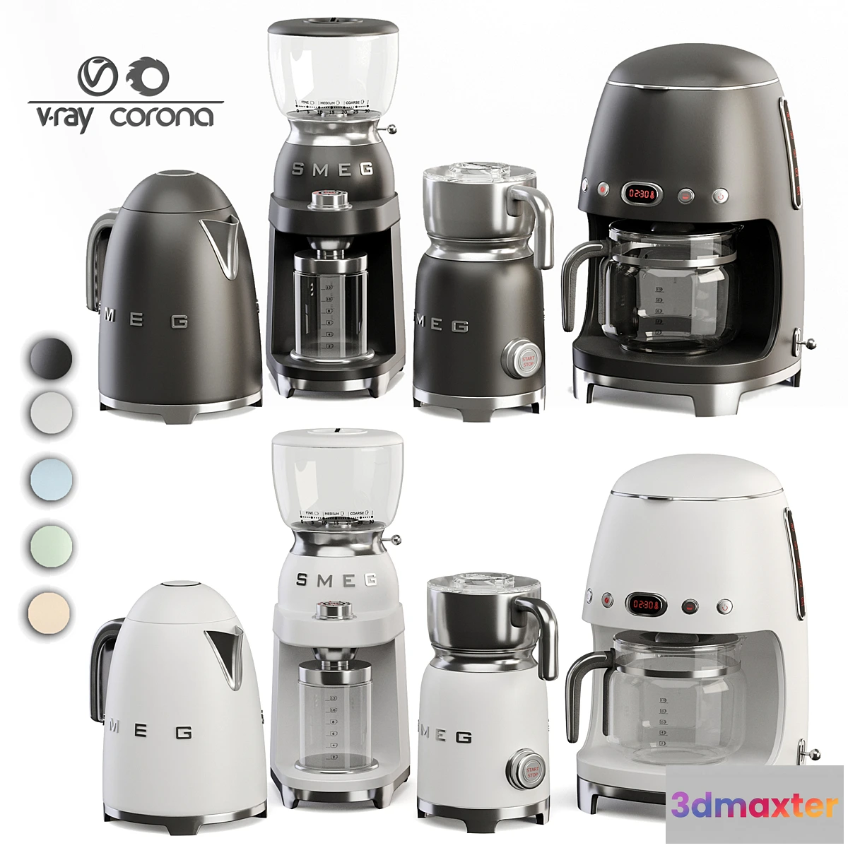 1411272 - smeg coffee set 3D Max