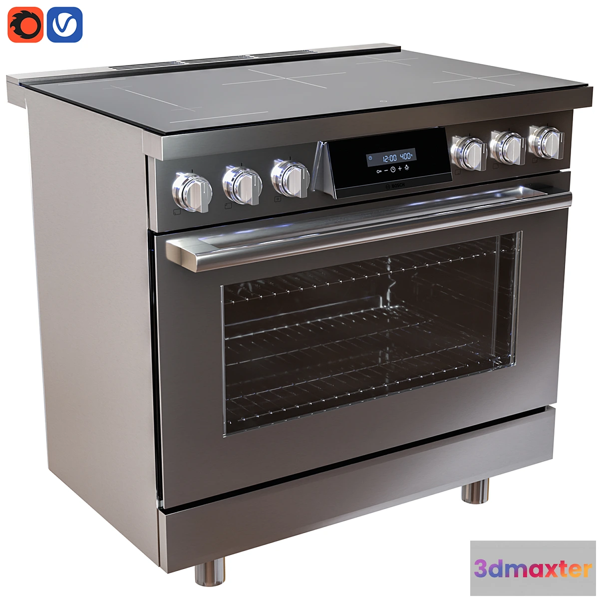 1412332 - BOSCH HIS8655U & HIS8055U (also with door opened) 3D Max