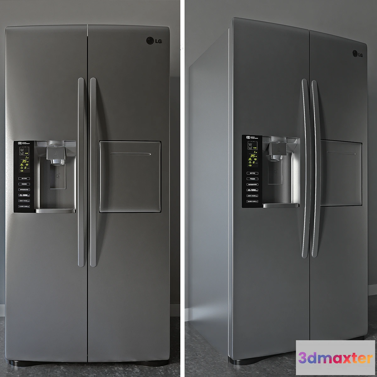 1420046 - Side by Side Refrigerator 3D Max