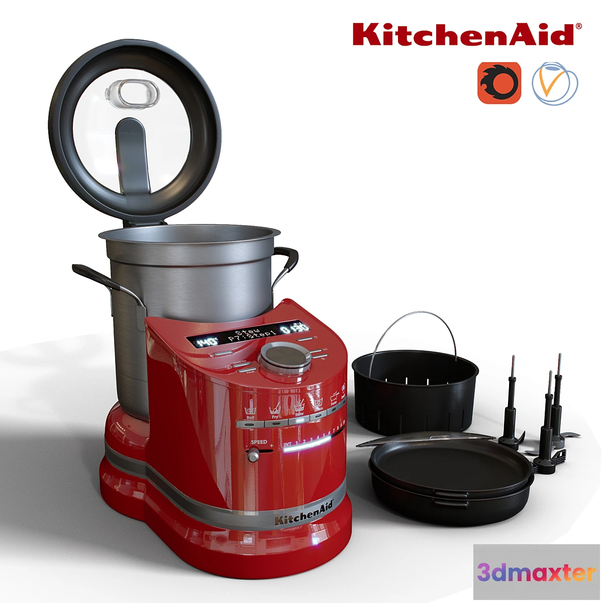 1423054 - KitchenAid Artisan Kitchen Processor 3D Max