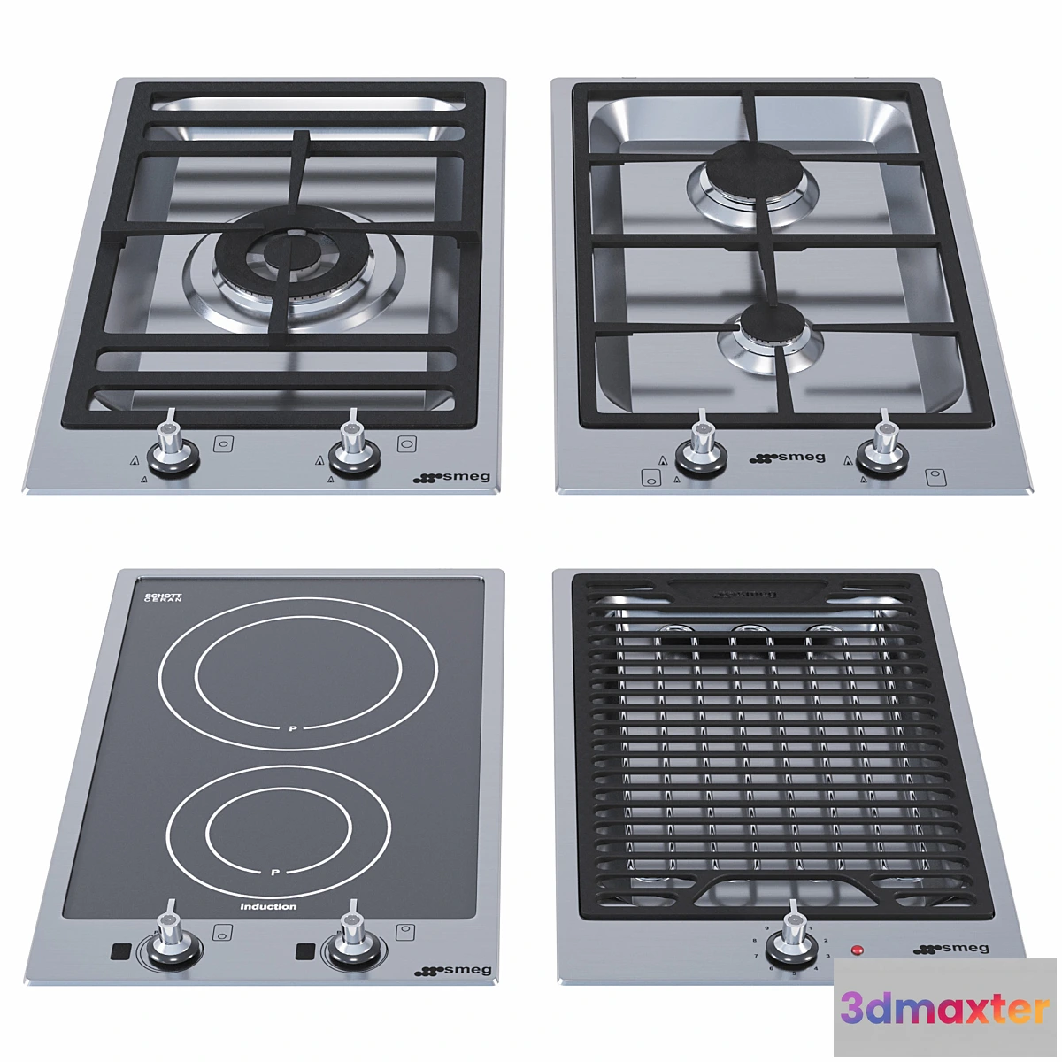 1423230 - Gas hob Smeg Domino 3D Max