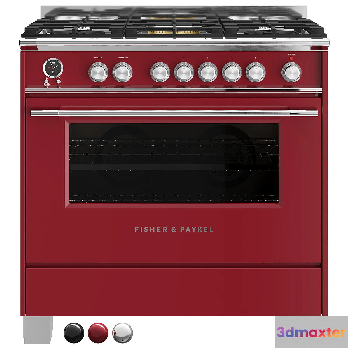 1426406 - Gas stove Fisher & Paykel OR90SCG6B1 3D Max