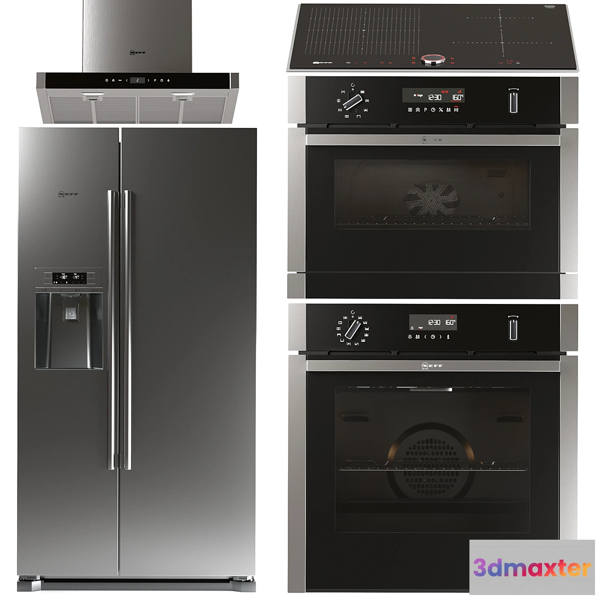 1431008 - Set of kitchen appliances Neff 3 3D Max