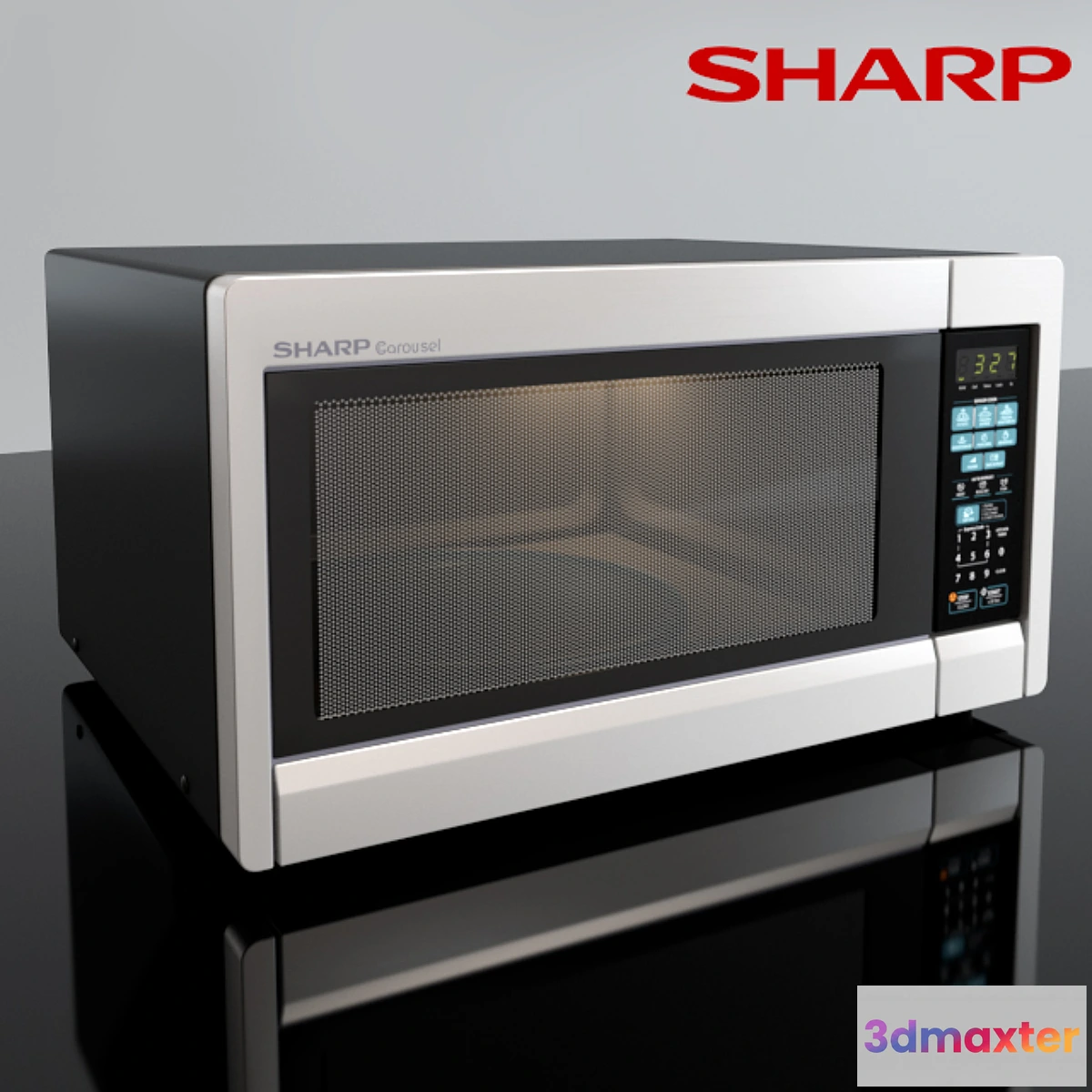 1444338 - Microwave R-451ZS by Sharp 3D Max