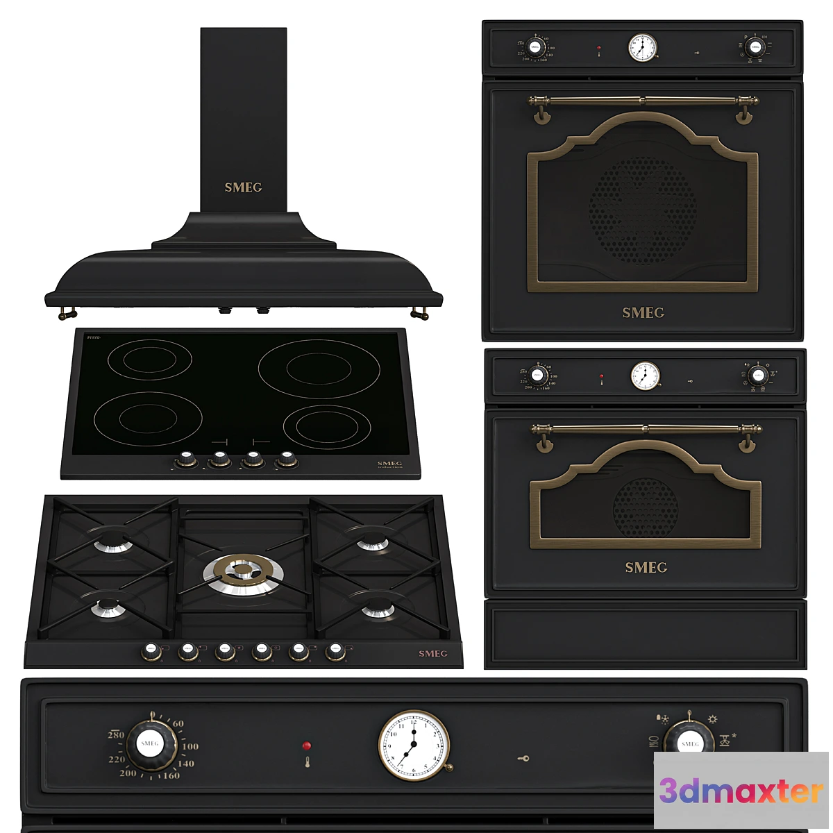 1448148 - Smeg Cortina Black 3D Max