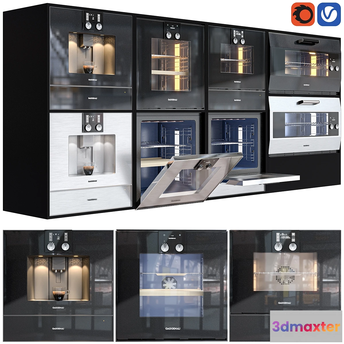 1451170 - gaggenau oven set 3D Max