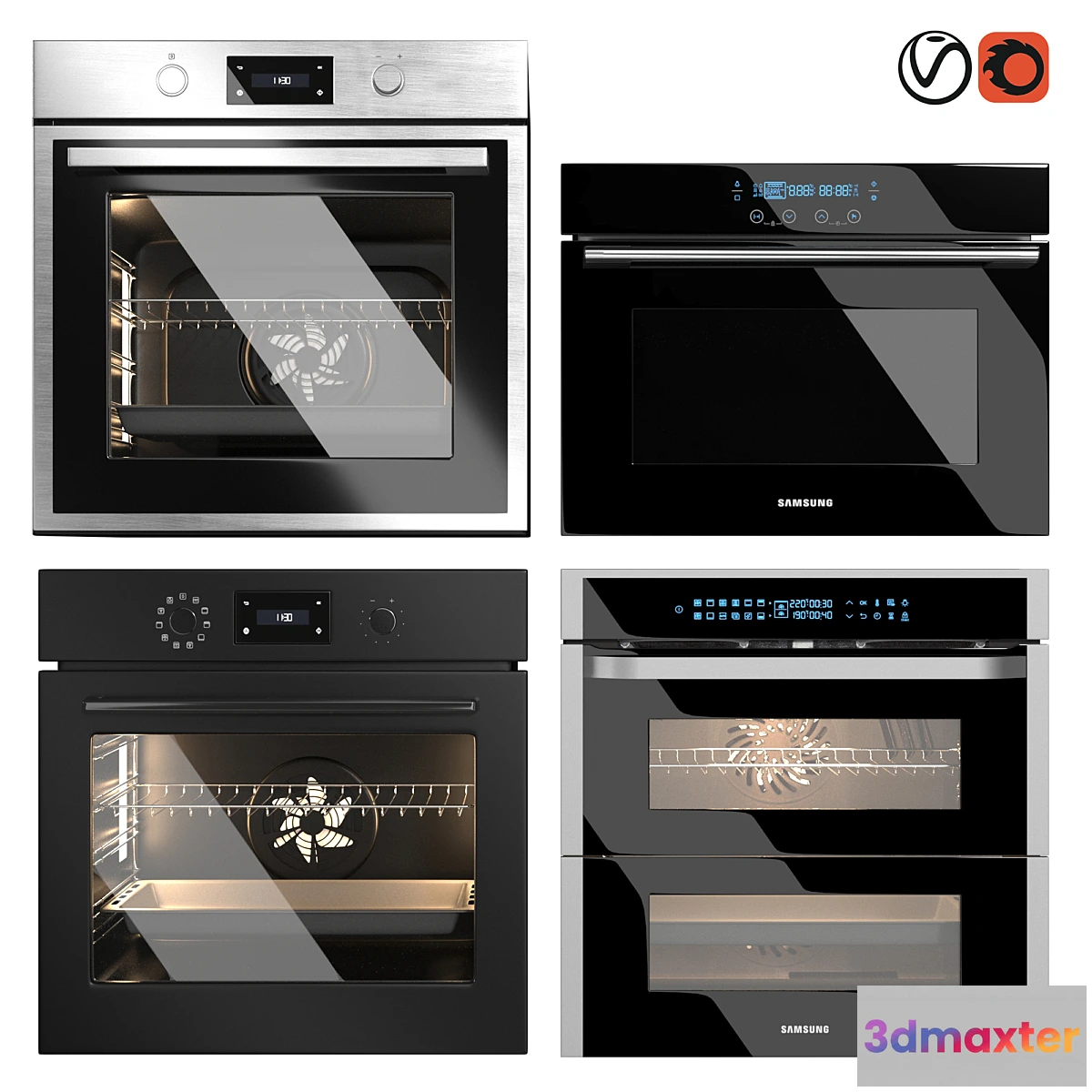 1459464 - Oven set from IKEA and Samsung 3D Max