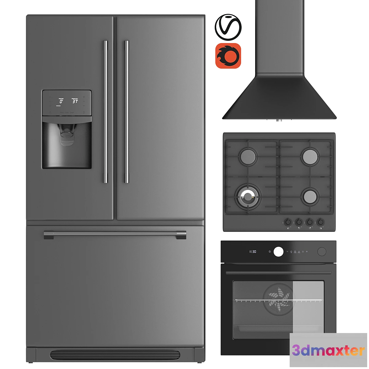 1462296 - Set of kitchen appliances from IKEA # 2 3D Max