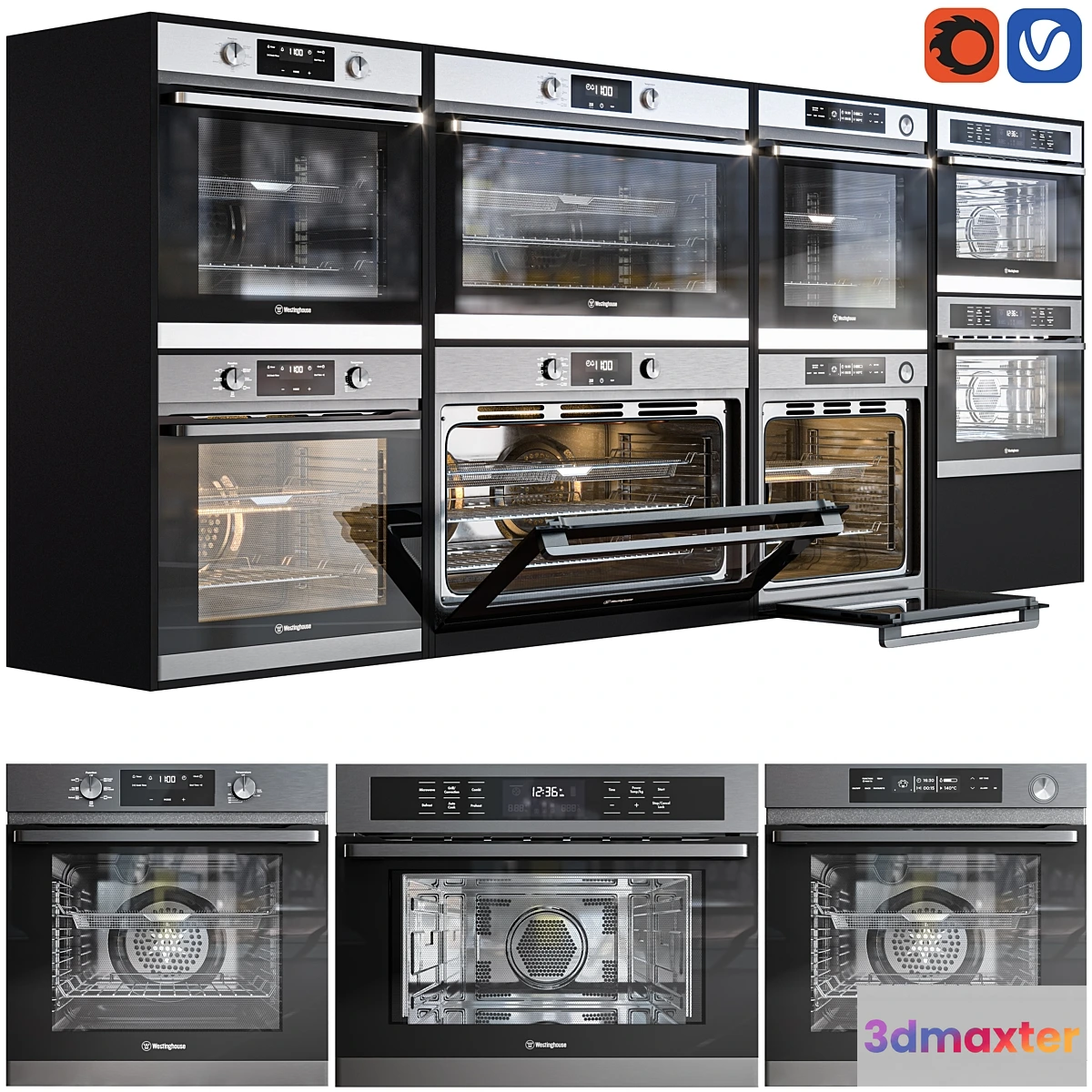 1462586 - Westinghouse oven set 3D Max