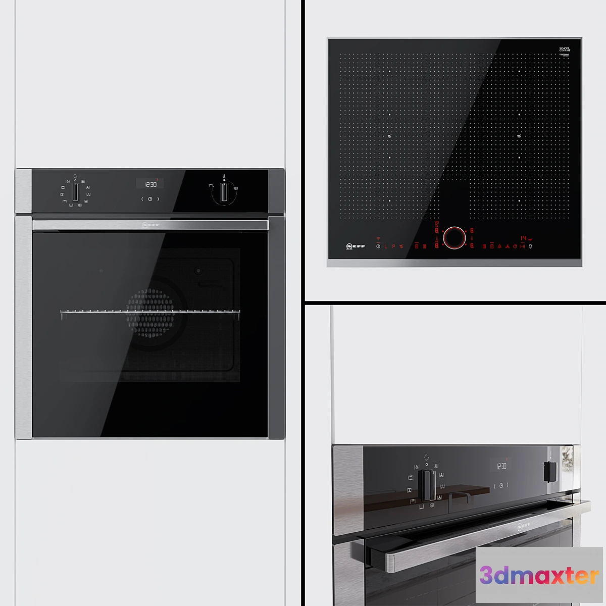 1464388 - Neff - oven B4ACF4HN0 and hob T66TS6RN0 3D Max