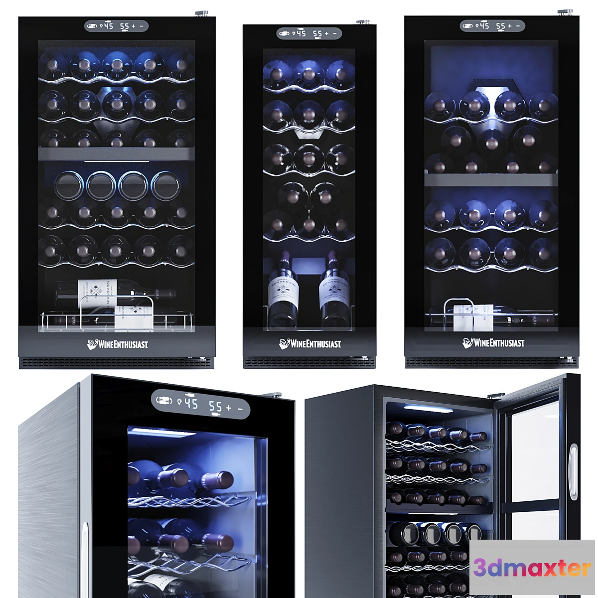 1471768 - Wine Enthusiast cooler and storage 3D Max