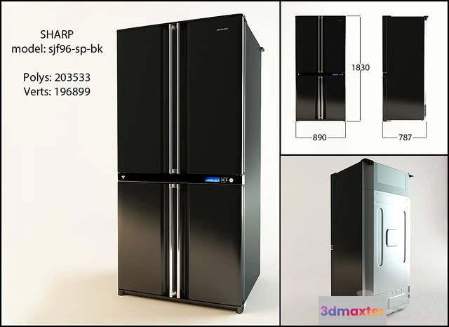 1541013 - SHARP SJF96-SP-BK 3D Max