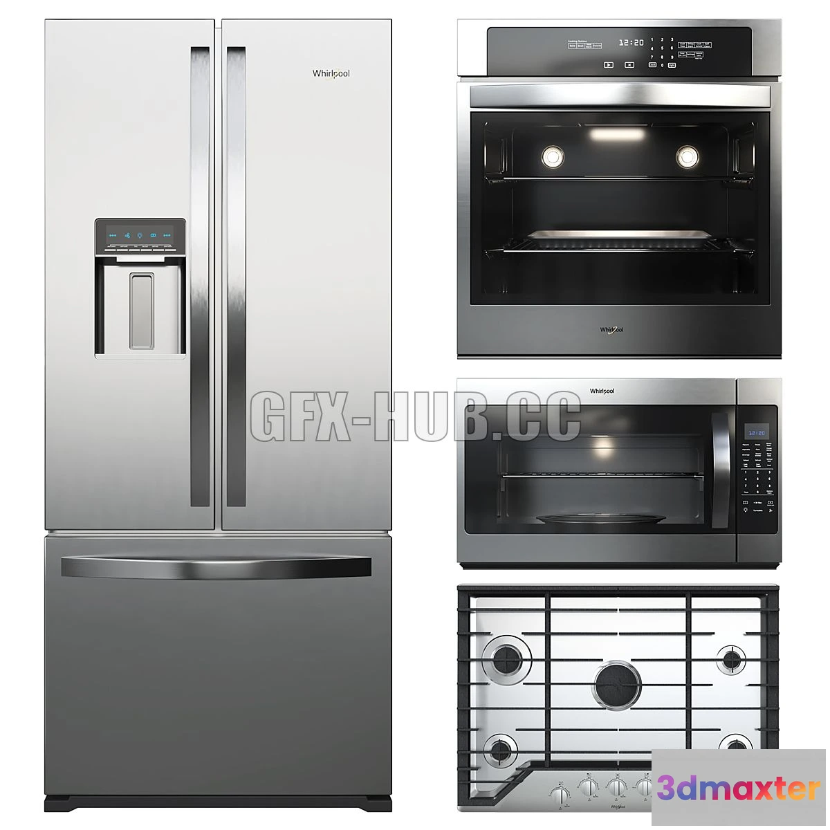 1543757 - Whirlpool kitchen appliances collection 3D Max