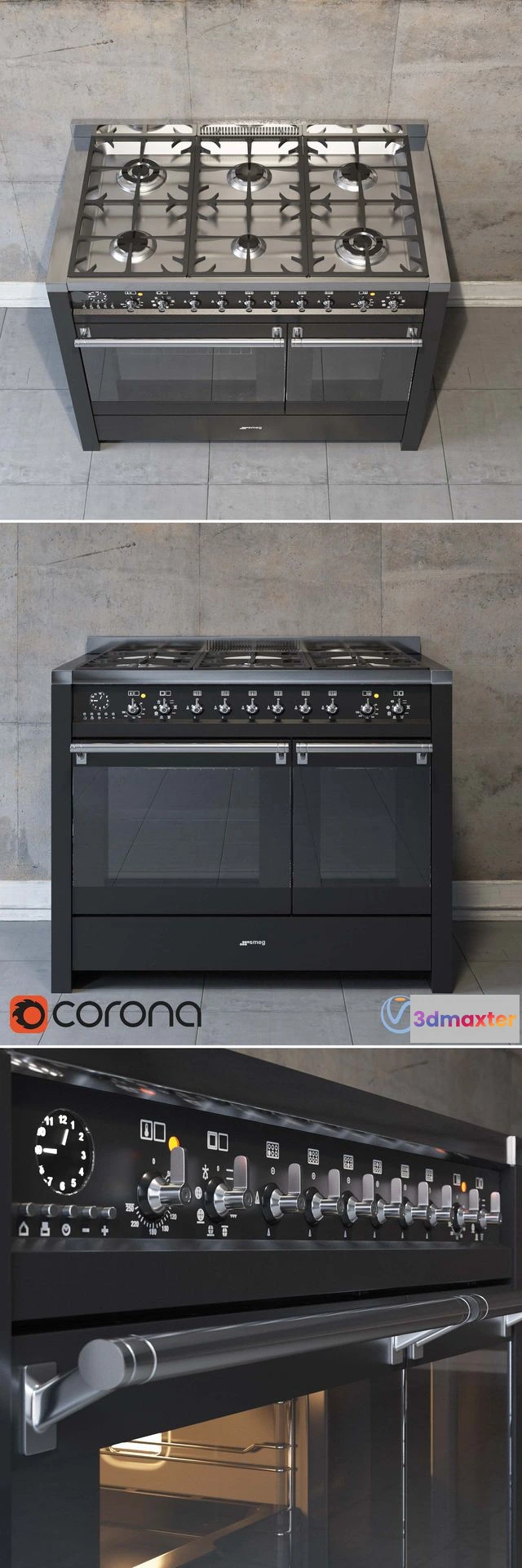 1547139 - Cooking centers Smeg A2-8 3D Max