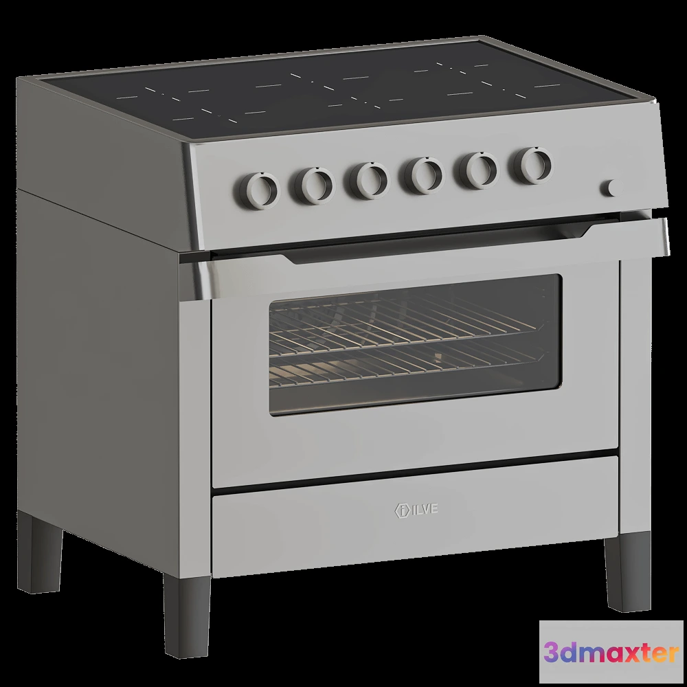 1645436 - ILVE  - Kitchen with electric oven PD09W 2 3D Max