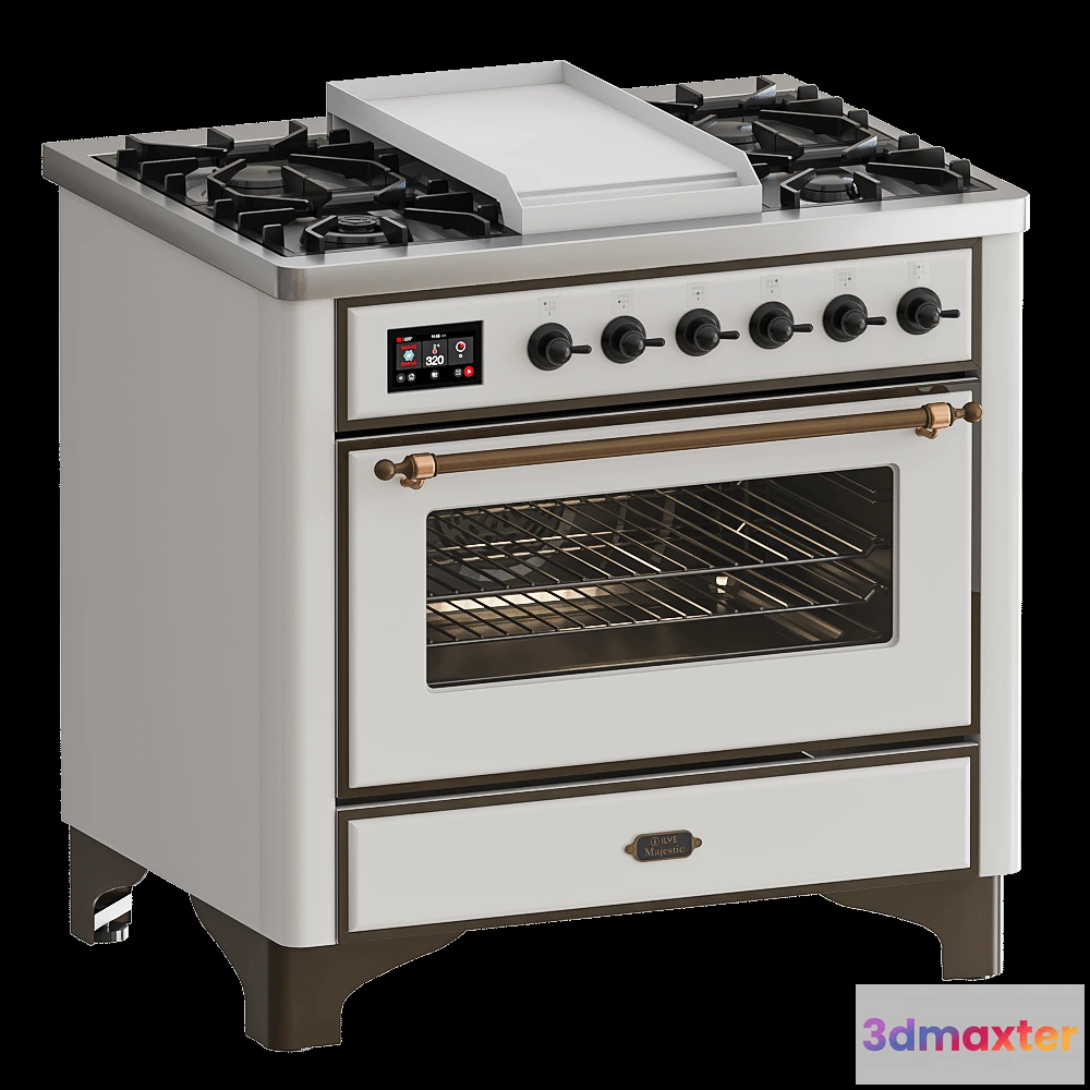 1645438 - ILVE  - Kitchen with electric oven M09FDNS3 3D Max