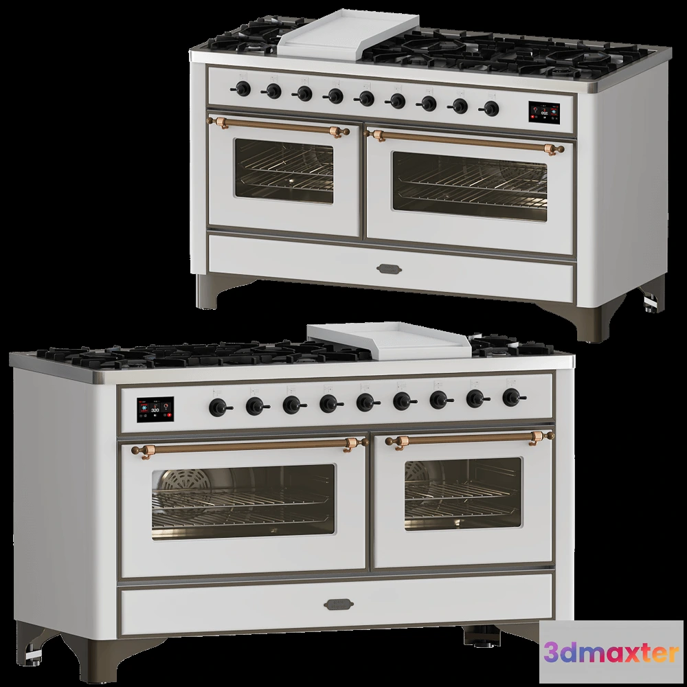 1645450 - ILVE  - Kitchen with double electric oven M15FDNS3 3D Max
