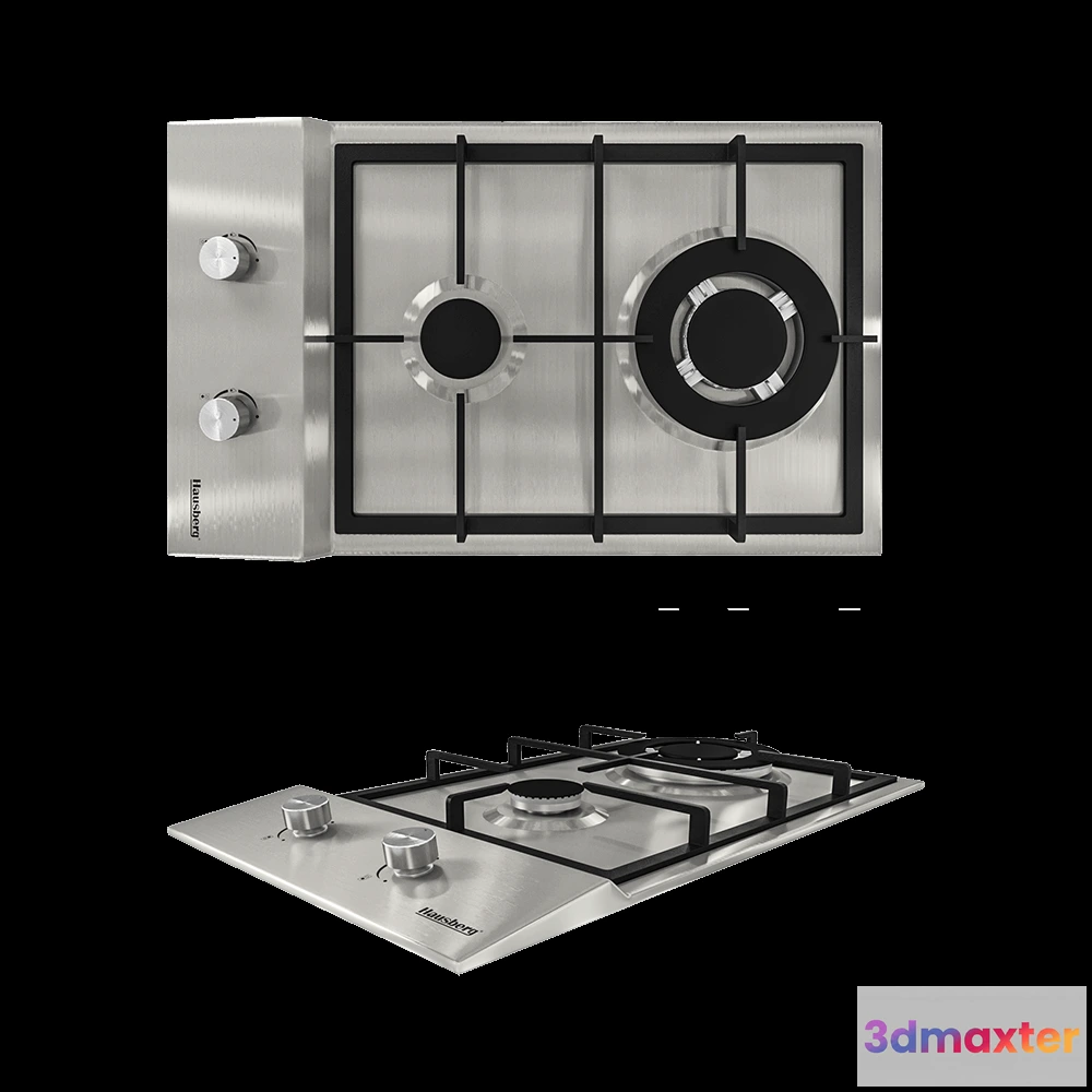 1645546 - Toon Project - Gas stove Hausberg with 2 burners 3D Max
