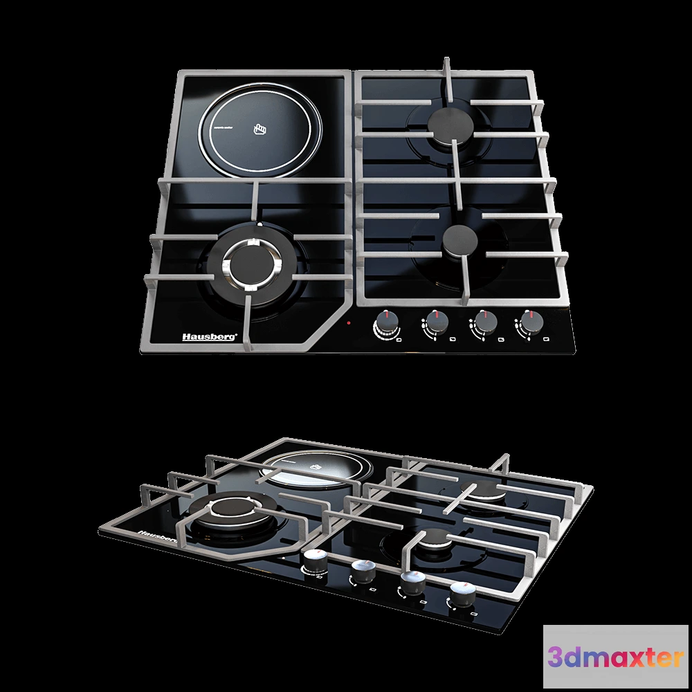 1645548 - Toon Project - Gas stove Hausberg with 4 burners 3D Max