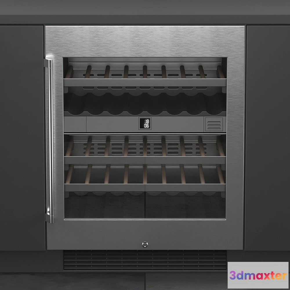 1645592 - kitchen - Refrigerator of bottles 78 3D Max