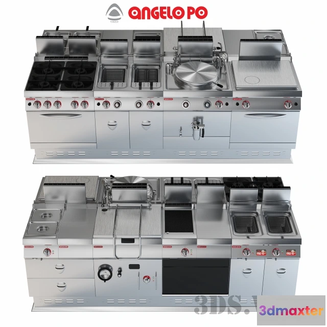 1645650 - kitchen - Angelo Po Gamma cooking system 3D Max