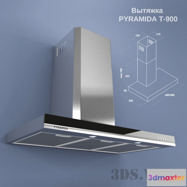 1645660 - kitchen - Cooker hood PYRAMIDA T-900 3D Max