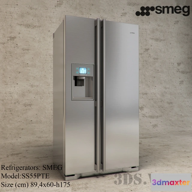 1645768 - kitchen - Refrigerator Smeg SS55PT 3D Max