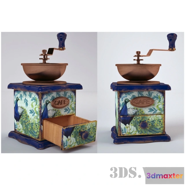 1645774 - kitchen - Antique Manual Coffee Grinder 3D Max