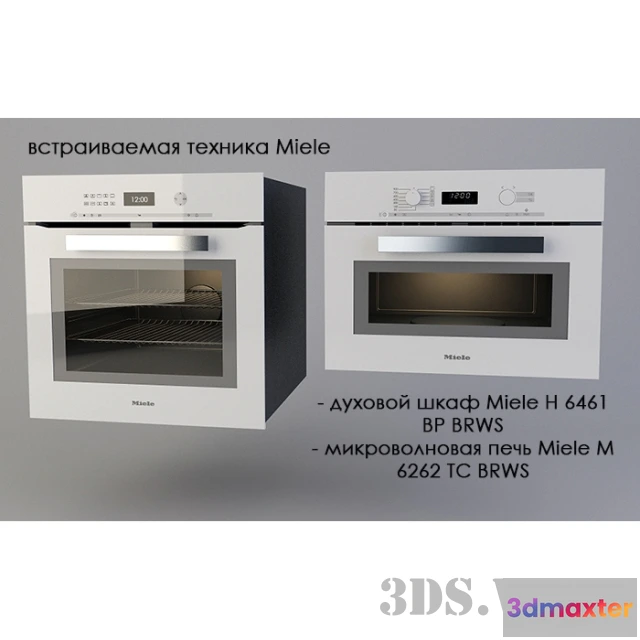 1645786 - kitchen - Miele oven and microwave 3D Max