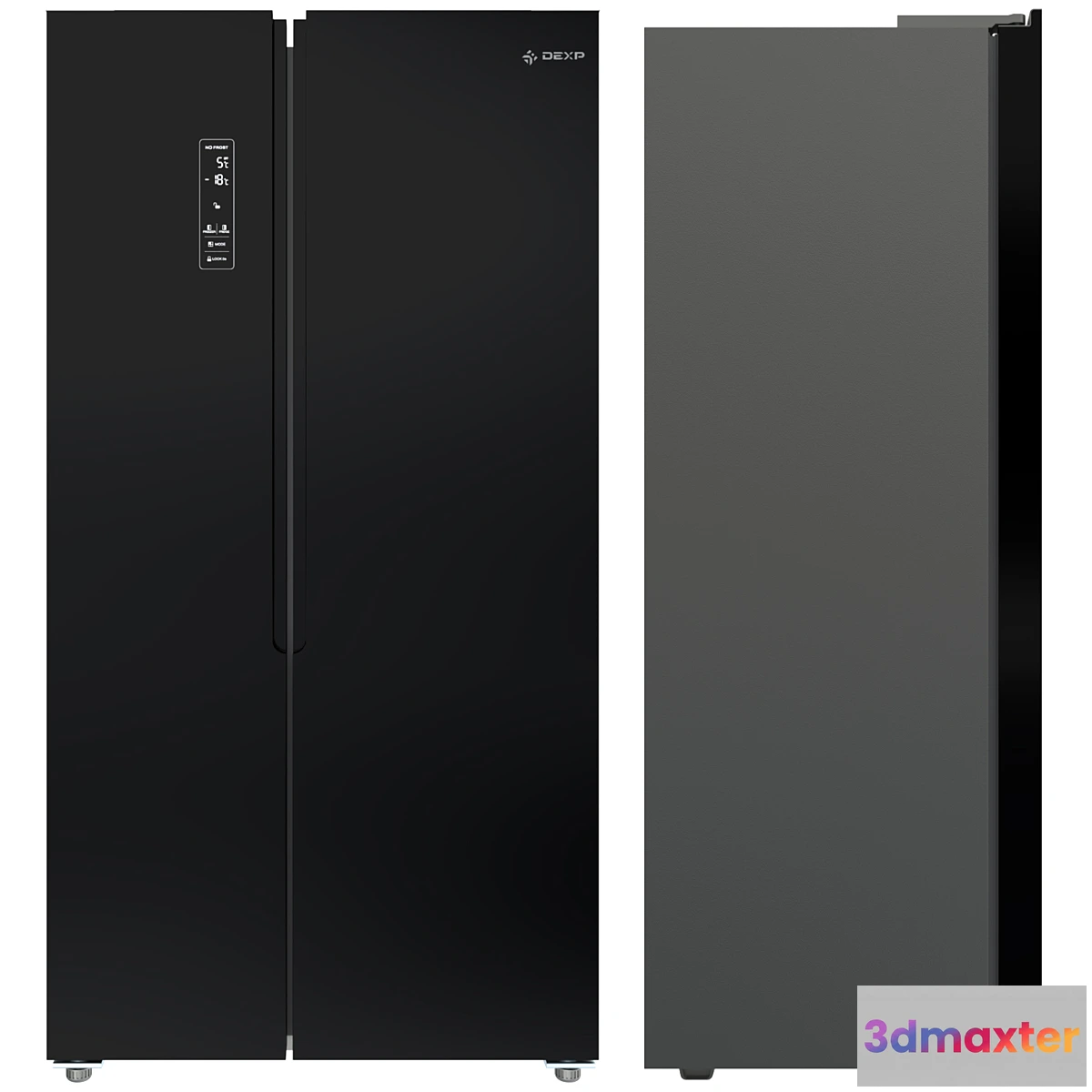 774081 - Refrigerator multi-door Side by Side DEXP SBS455AHA - No.2