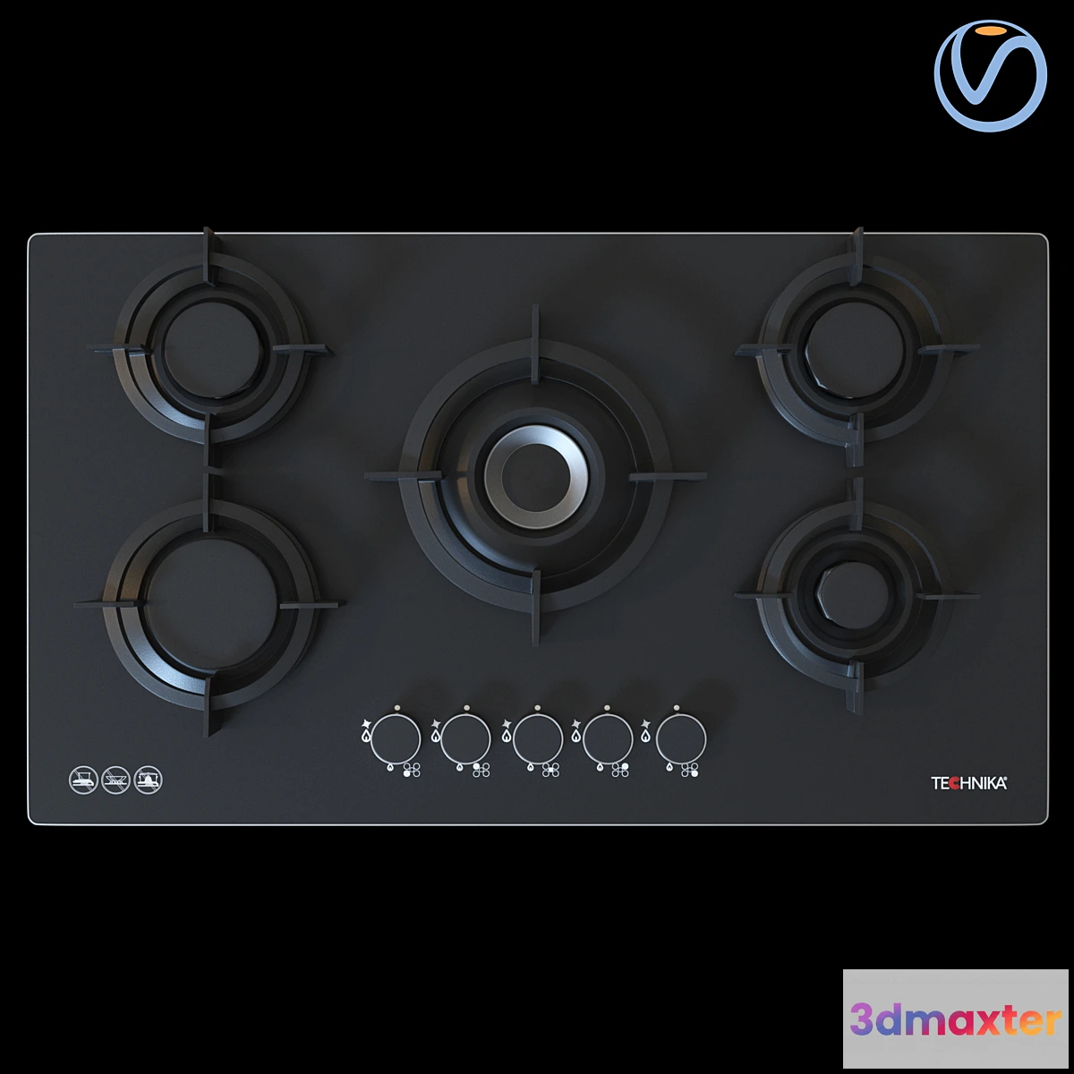 774359 - Technika Gas Cooktop H950STBGF Pro
