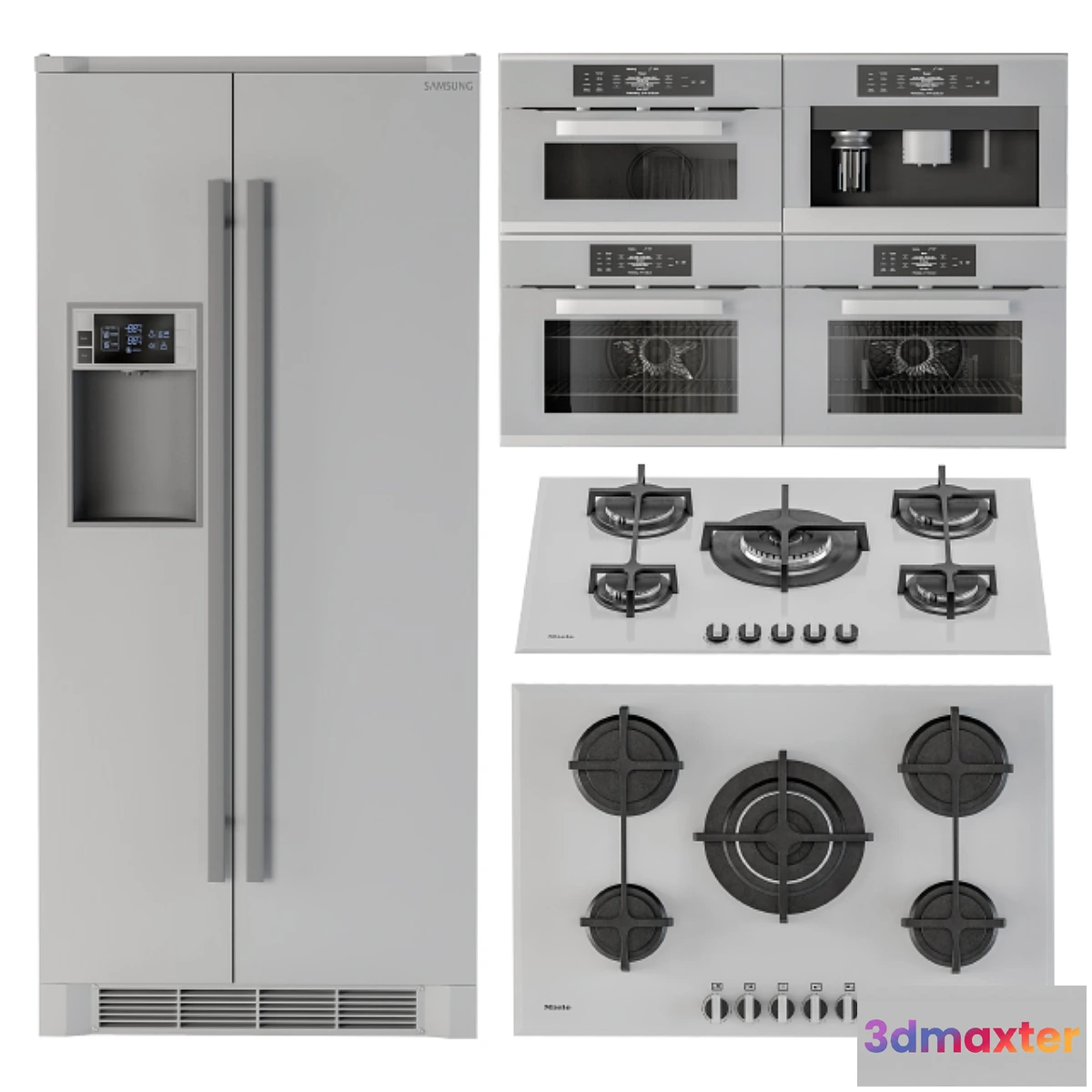 774511 - Kitchen appliance Set Gray White