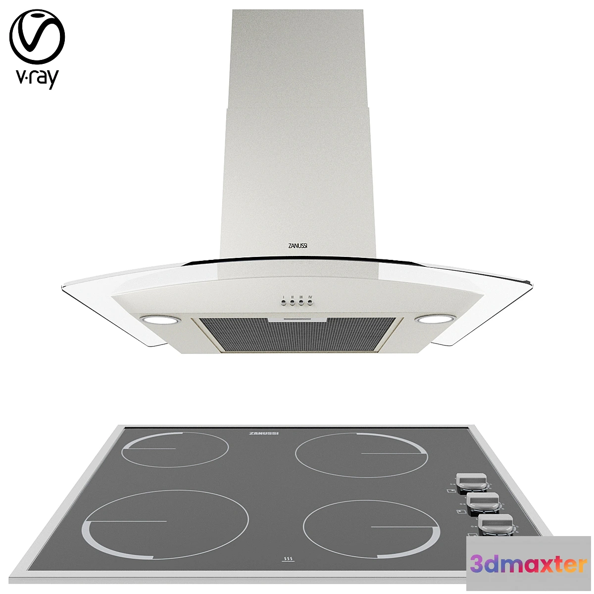 815628 - Zanussi Cooker Hood and Electric Hob - No.3