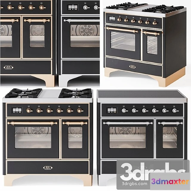 978356 - Ilve Majestic 2 Matte Graphite Freestanding Range