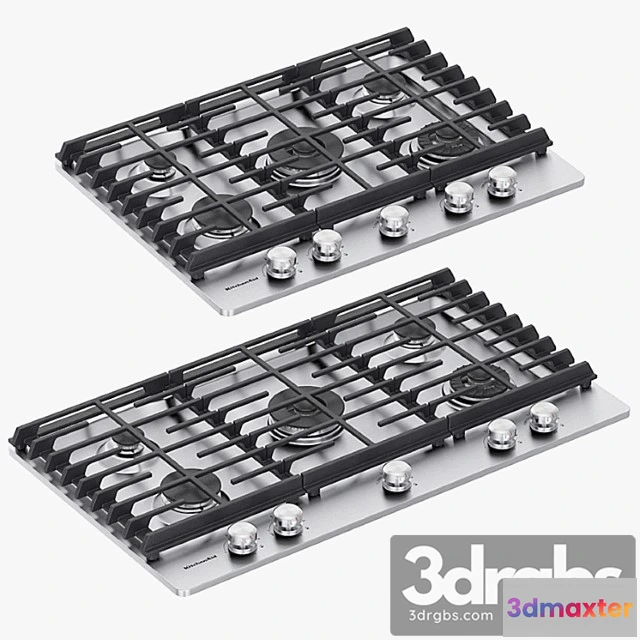978456 - Kitchenaid - 5-burner gas cooktops with griddle 2