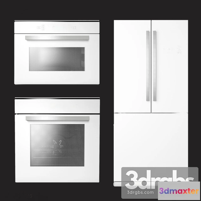 978716 - Refrigerator Kitchen Appliance Set