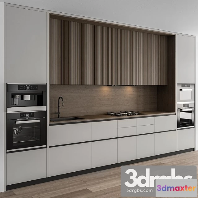 1043694 - Kitchen modern - wood and white cabinets 96