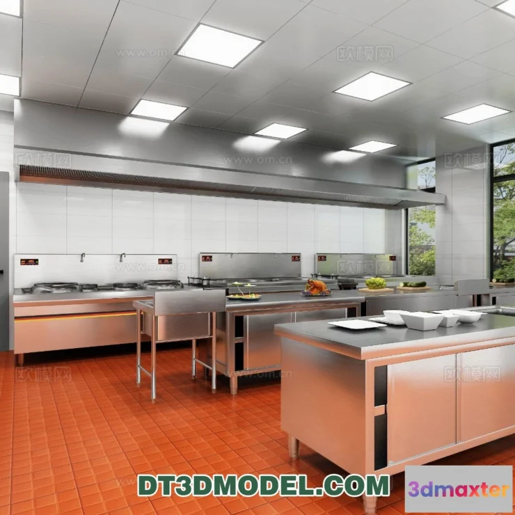 1358638 - Kitchen for Restaurant - 3D Models - 100 3D Max