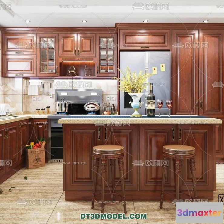 1360205 - Kitchen for Home - Interior 3D Models - 023 3D Max