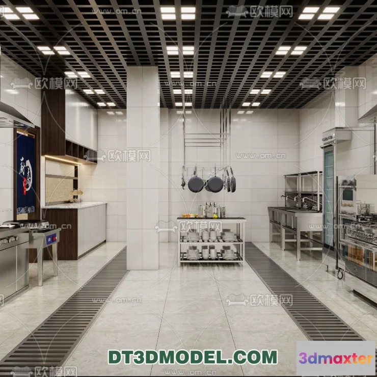 1385305 - Kitchen for Restaurant - 3D Models - 001 3D Max