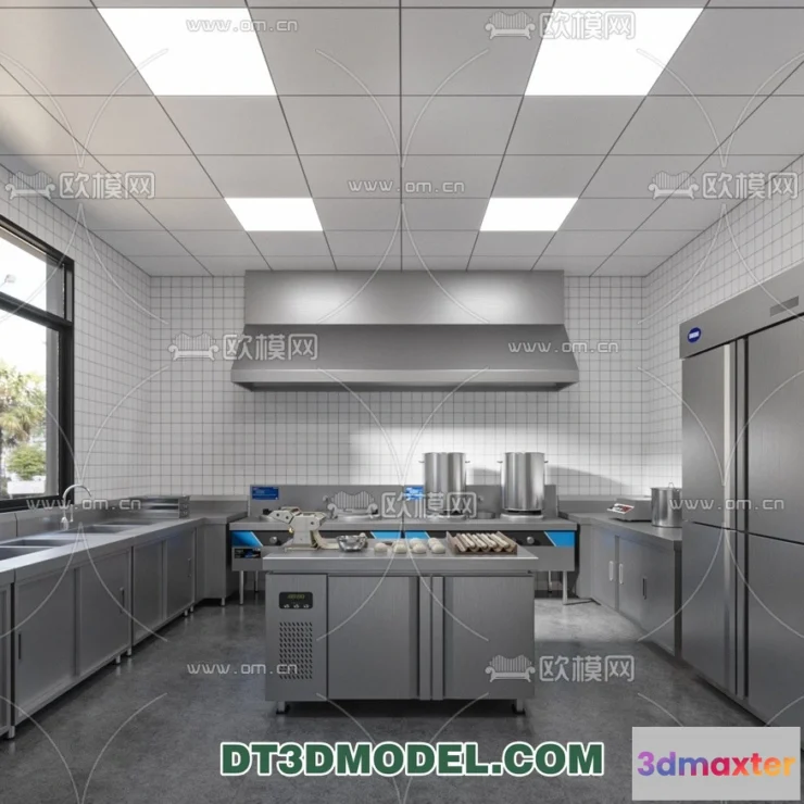 1385371 - Kitchen for Restaurant - 3D Models - 002 3D Max
