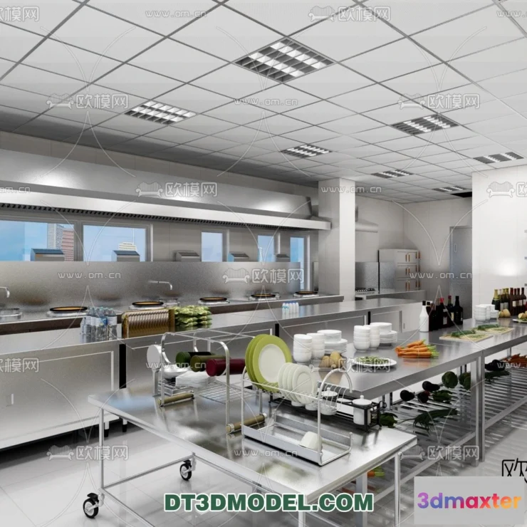 1385433 - Kitchen for Restaurant - 3D Models - 003 3D Max