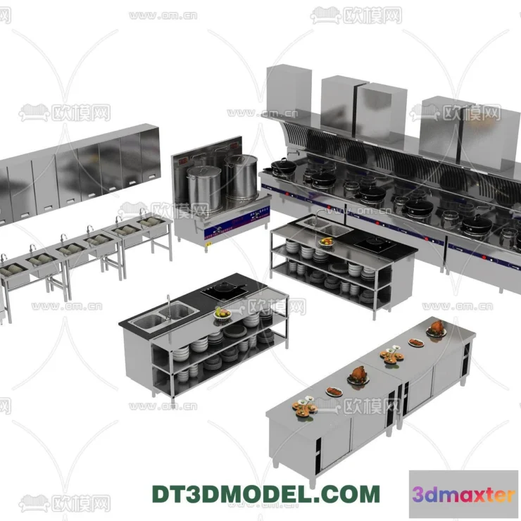 1388694 - Kitchen for Restaurant - 3D Models - 053 3D Max