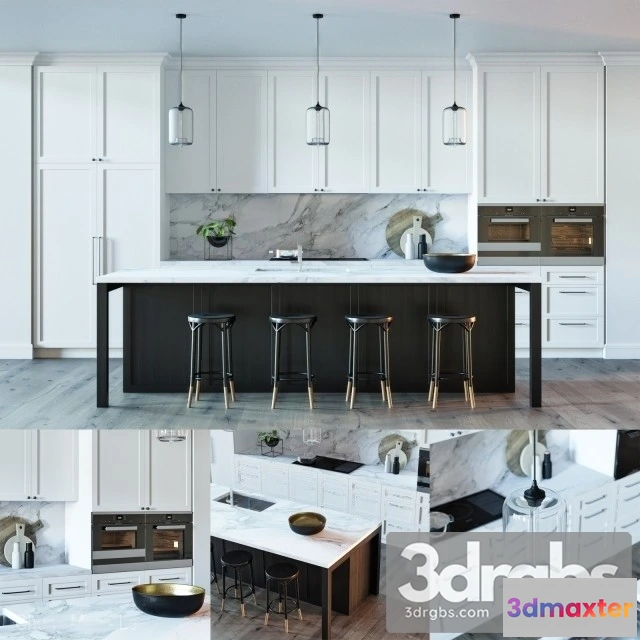 979090 - Black White Kitchen