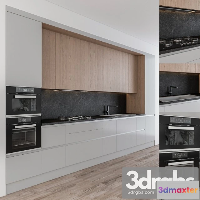 979806 - Kitchen modern - gray and wood 24