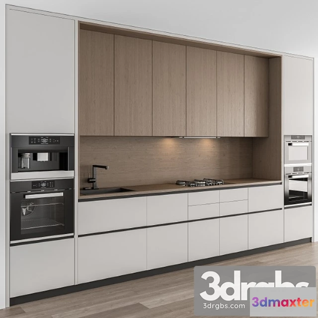 979808 - Kitchen modern - white and wood cabinets 75